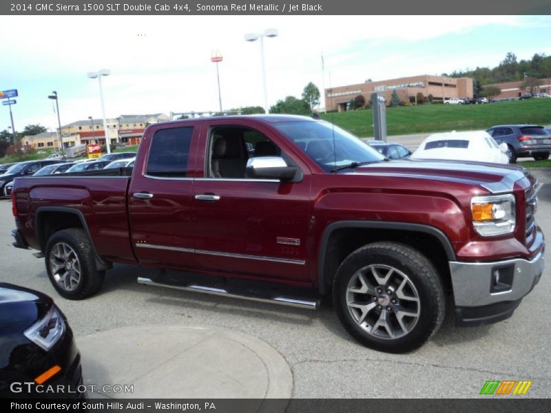 Sonoma Red Metallic / Jet Black 2014 GMC Sierra 1500 SLT Double Cab 4x4