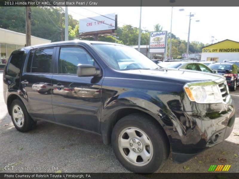 Crystal Black Pearl / Gray 2013 Honda Pilot LX 4WD