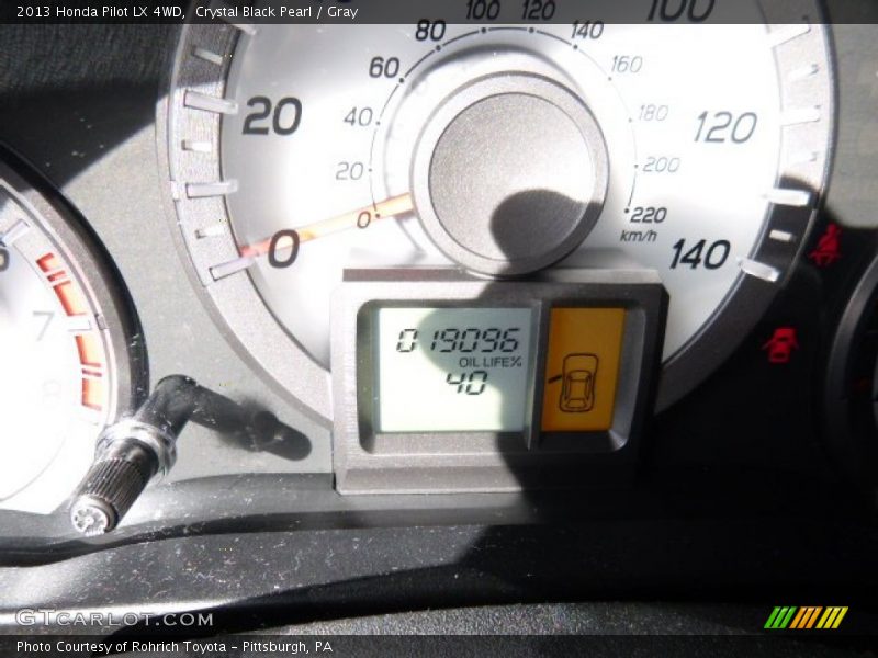 Crystal Black Pearl / Gray 2013 Honda Pilot LX 4WD