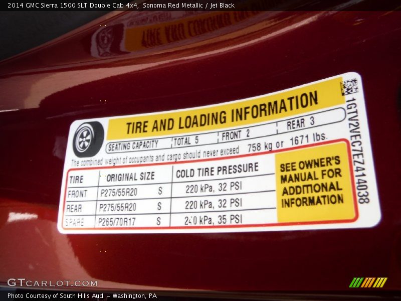 Sonoma Red Metallic / Jet Black 2014 GMC Sierra 1500 SLT Double Cab 4x4