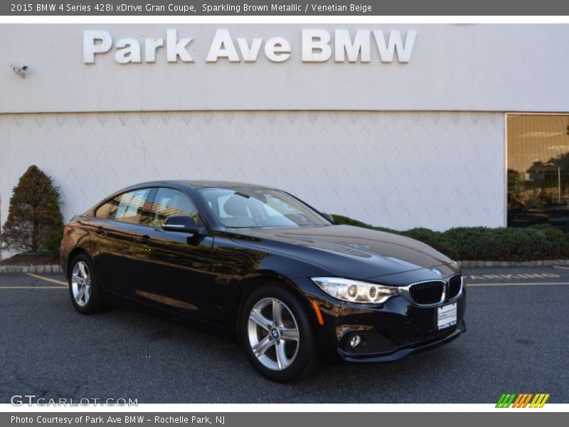 Sparkling Brown Metallic / Venetian Beige 2015 BMW 4 Series 428i xDrive Gran Coupe