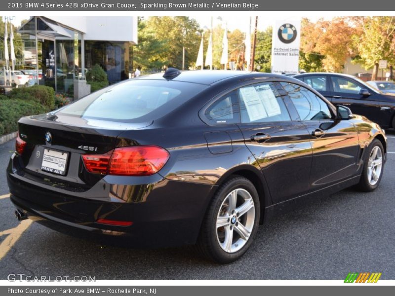 Sparkling Brown Metallic / Venetian Beige 2015 BMW 4 Series 428i xDrive Gran Coupe