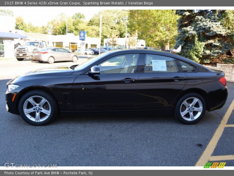 Sparkling Brown Metallic / Venetian Beige 2015 BMW 4 Series 428i xDrive Gran Coupe