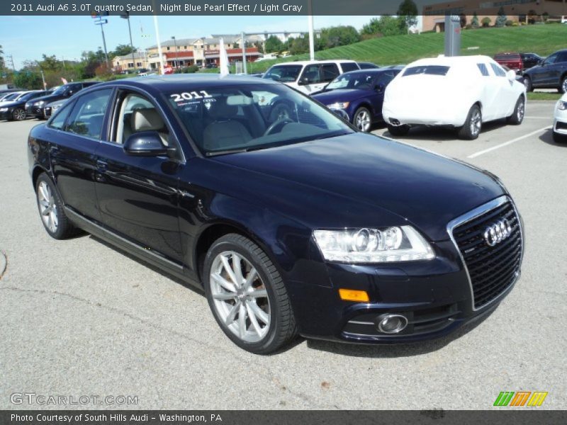 Night Blue Pearl Effect / Light Gray 2011 Audi A6 3.0T quattro Sedan