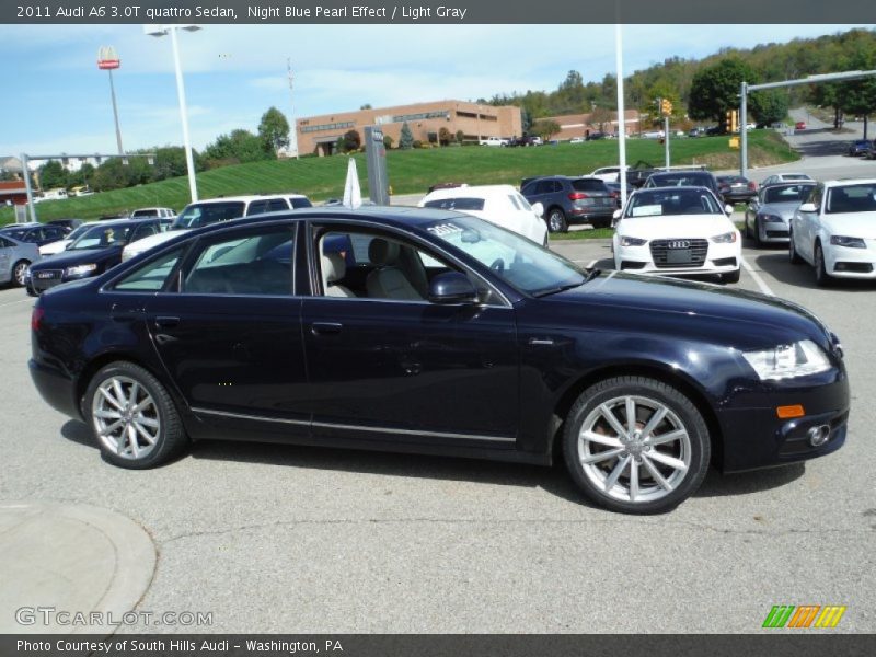 Night Blue Pearl Effect / Light Gray 2011 Audi A6 3.0T quattro Sedan