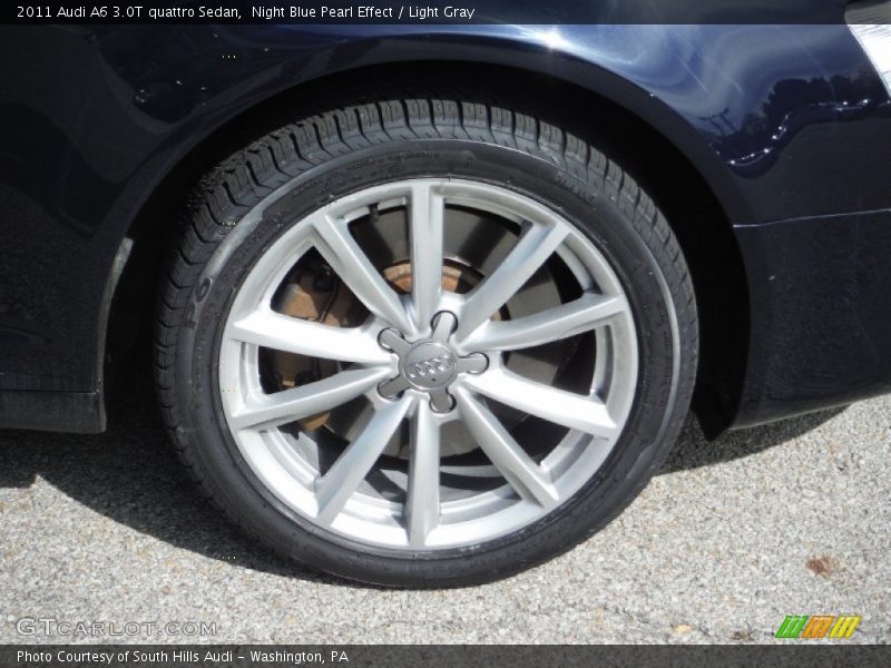 Night Blue Pearl Effect / Light Gray 2011 Audi A6 3.0T quattro Sedan