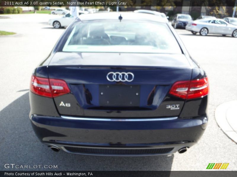 Night Blue Pearl Effect / Light Gray 2011 Audi A6 3.0T quattro Sedan