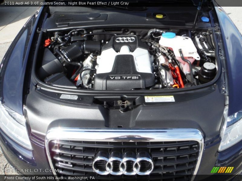 Night Blue Pearl Effect / Light Gray 2011 Audi A6 3.0T quattro Sedan