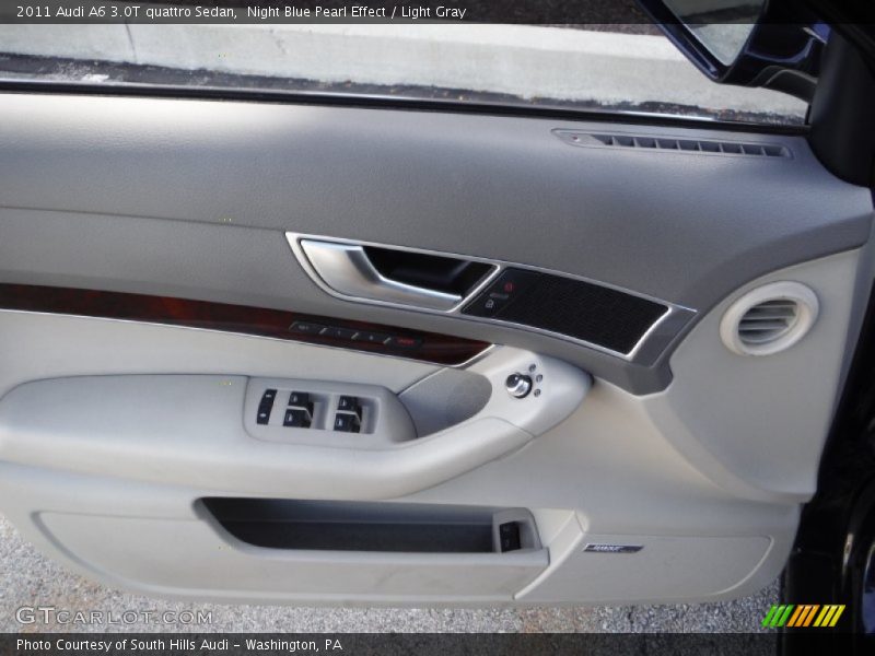 Night Blue Pearl Effect / Light Gray 2011 Audi A6 3.0T quattro Sedan