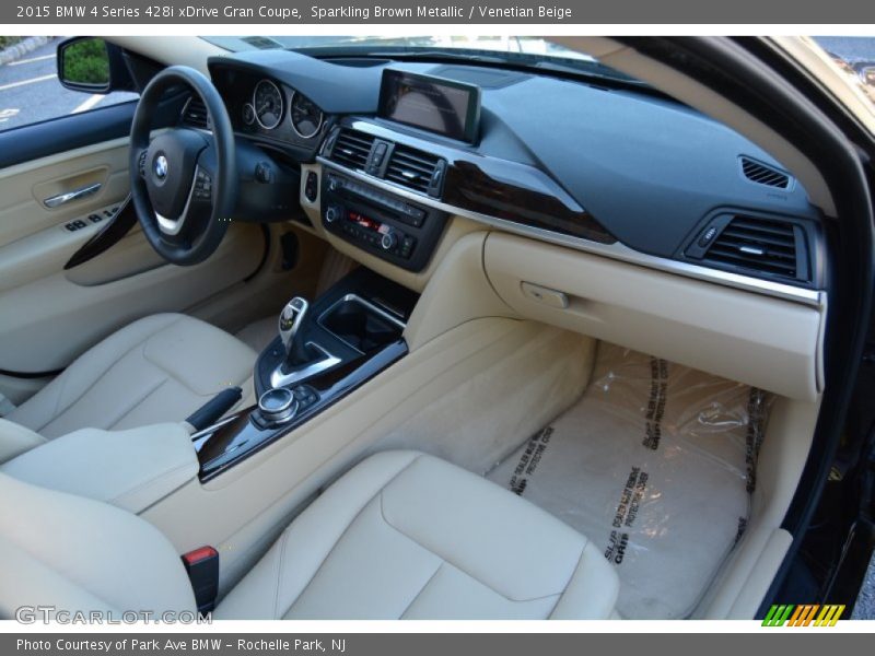 Sparkling Brown Metallic / Venetian Beige 2015 BMW 4 Series 428i xDrive Gran Coupe