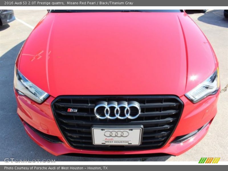 Misano Red Pearl / Black/Titanium Gray 2016 Audi S3 2.0T Prestige quattro