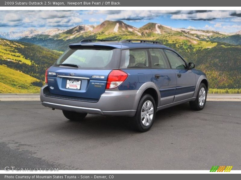 Newport Blue Pearl / Off Black 2009 Subaru Outback 2.5i Wagon