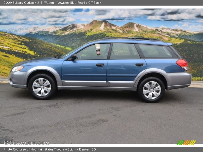 Newport Blue Pearl / Off Black 2009 Subaru Outback 2.5i Wagon