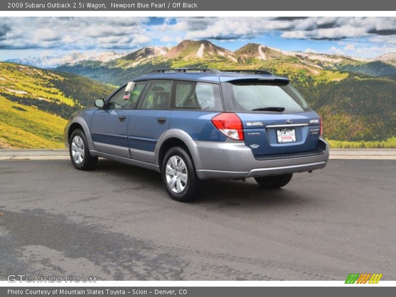 Newport Blue Pearl / Off Black 2009 Subaru Outback 2.5i Wagon