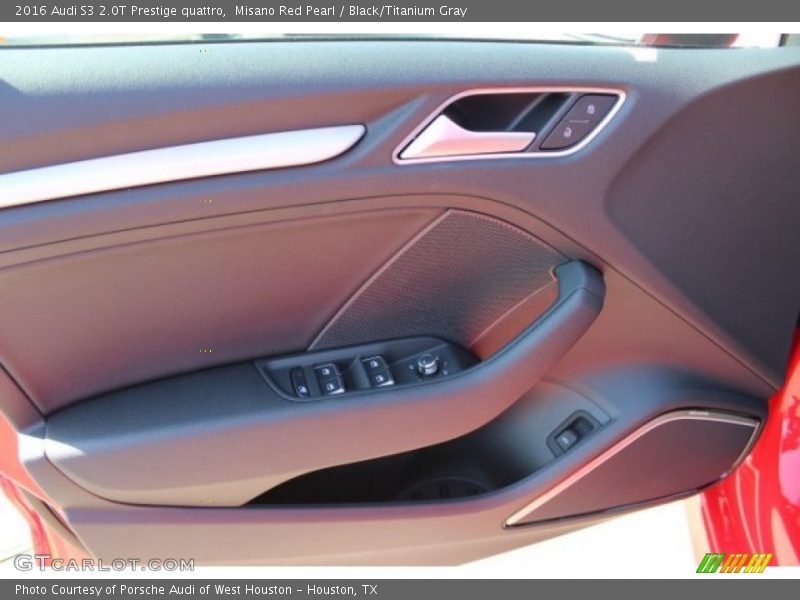 Misano Red Pearl / Black/Titanium Gray 2016 Audi S3 2.0T Prestige quattro