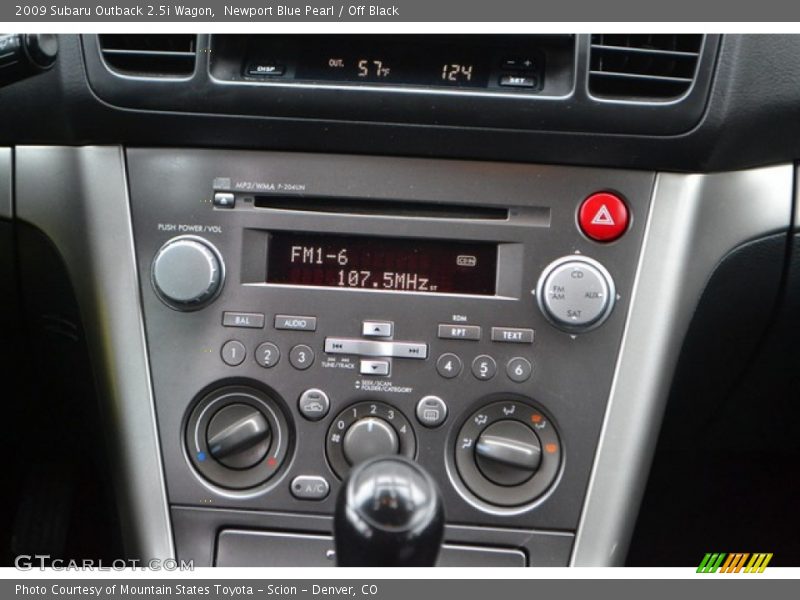 Newport Blue Pearl / Off Black 2009 Subaru Outback 2.5i Wagon