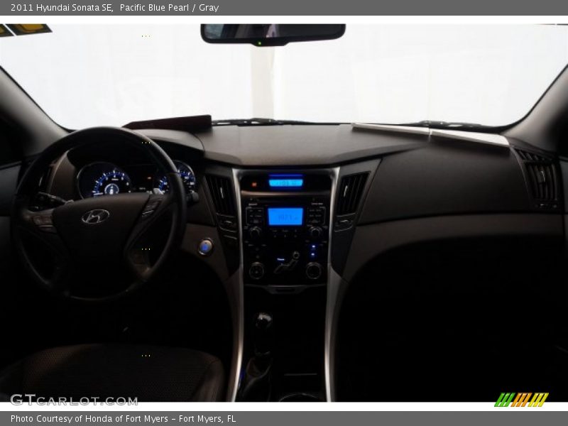 Pacific Blue Pearl / Gray 2011 Hyundai Sonata SE