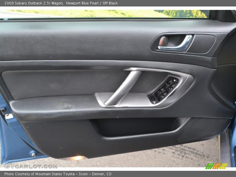 Newport Blue Pearl / Off Black 2009 Subaru Outback 2.5i Wagon
