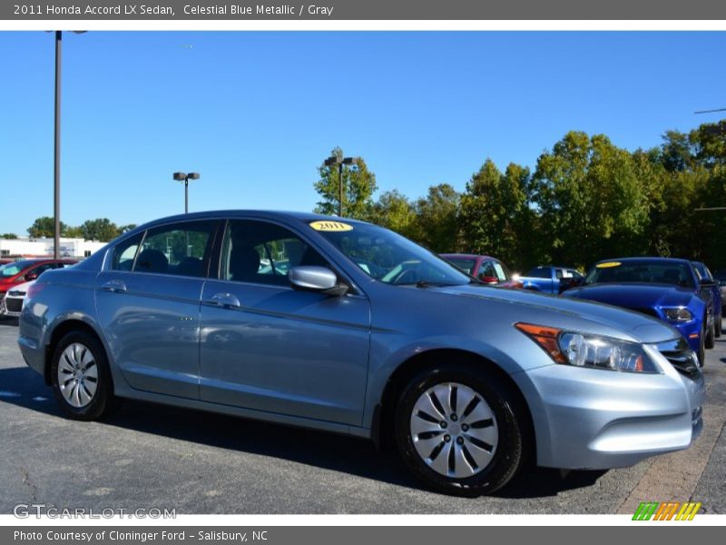 Celestial Blue Metallic / Gray 2011 Honda Accord LX Sedan