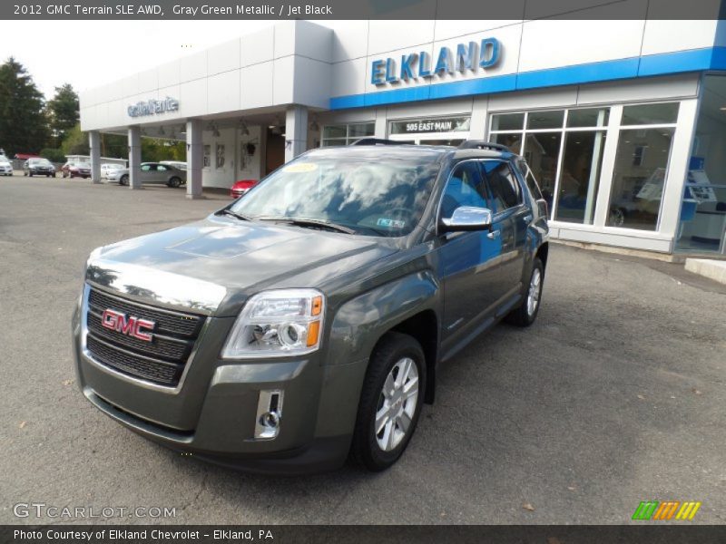 Gray Green Metallic / Jet Black 2012 GMC Terrain SLE AWD