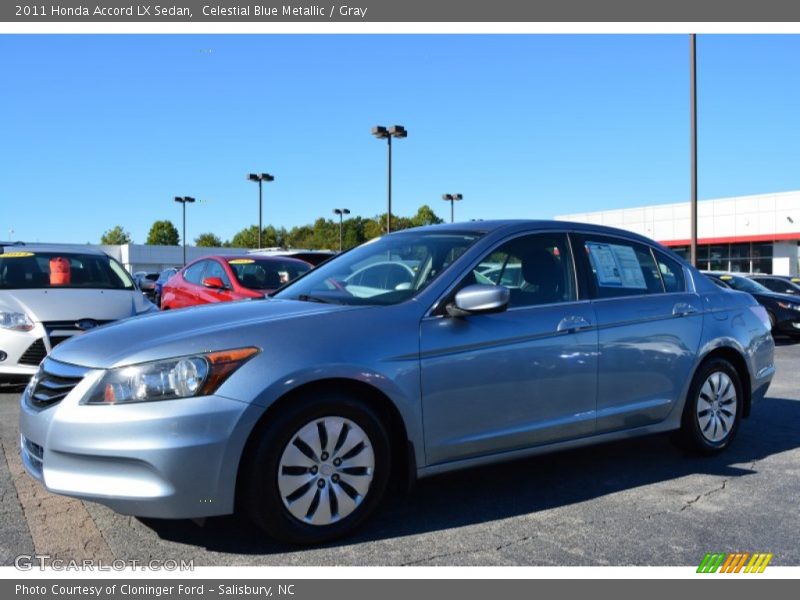 Celestial Blue Metallic / Gray 2011 Honda Accord LX Sedan