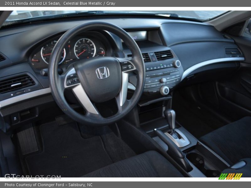 Celestial Blue Metallic / Gray 2011 Honda Accord LX Sedan
