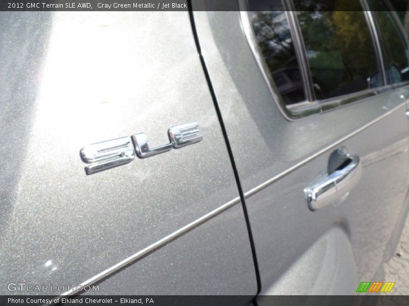 Gray Green Metallic / Jet Black 2012 GMC Terrain SLE AWD