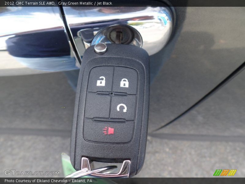 Gray Green Metallic / Jet Black 2012 GMC Terrain SLE AWD