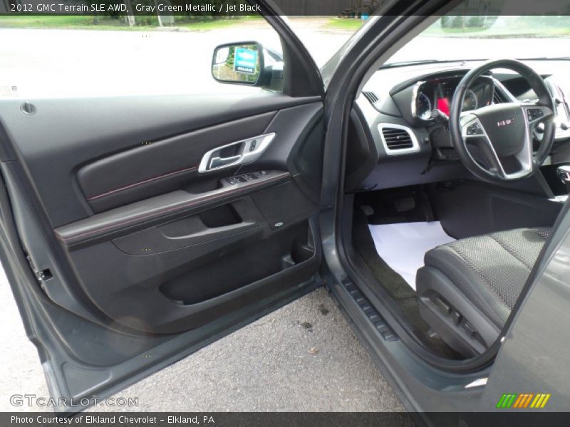 Gray Green Metallic / Jet Black 2012 GMC Terrain SLE AWD