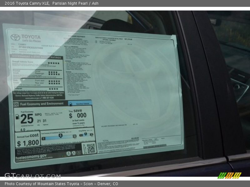 Parisian Night Pearl / Ash 2016 Toyota Camry XLE