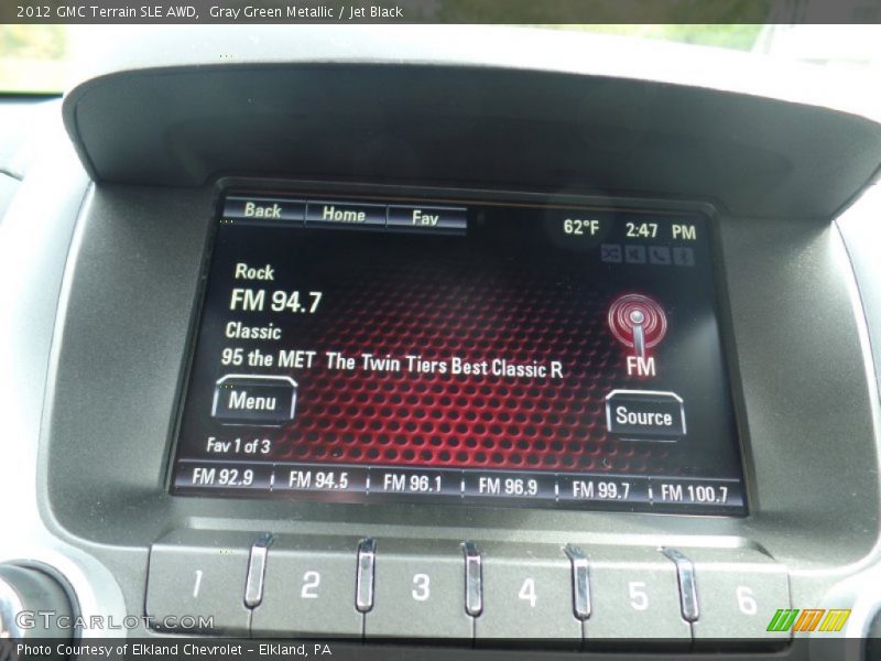 Gray Green Metallic / Jet Black 2012 GMC Terrain SLE AWD