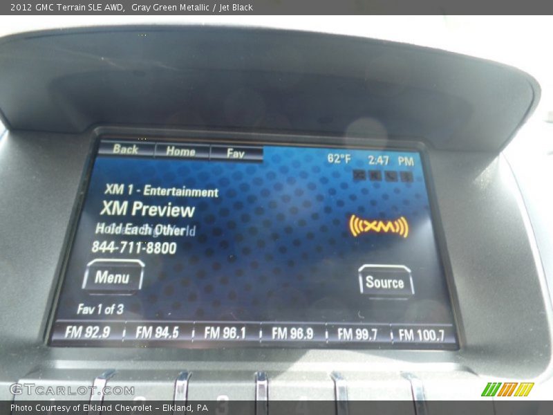 Gray Green Metallic / Jet Black 2012 GMC Terrain SLE AWD