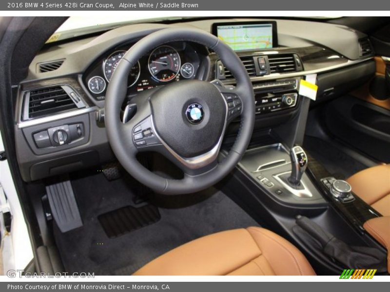 Alpine White / Saddle Brown 2016 BMW 4 Series 428i Gran Coupe