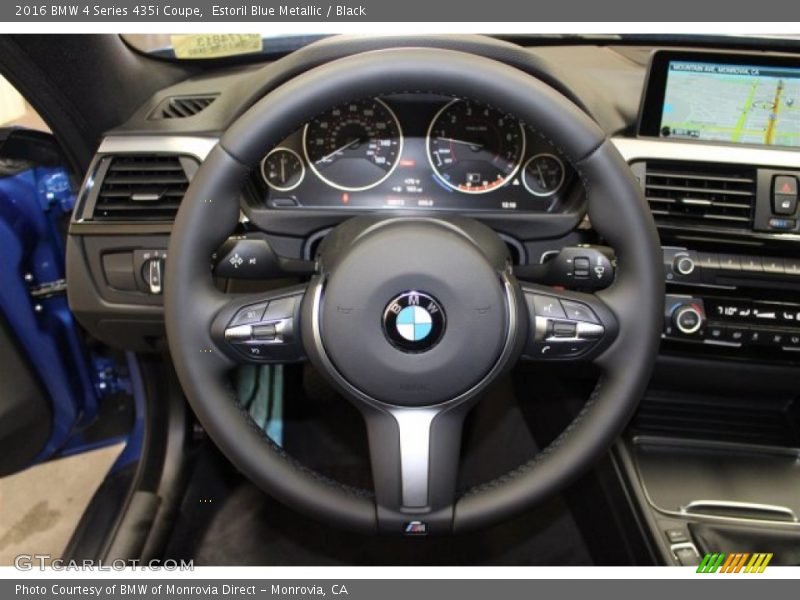 Estoril Blue Metallic / Black 2016 BMW 4 Series 435i Coupe