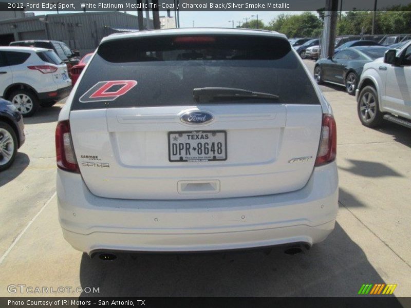 White Platinum Metallic Tri-Coat / Charcoal Black/Silver Smoke Metallic 2012 Ford Edge Sport