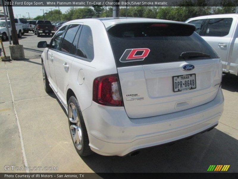White Platinum Metallic Tri-Coat / Charcoal Black/Silver Smoke Metallic 2012 Ford Edge Sport