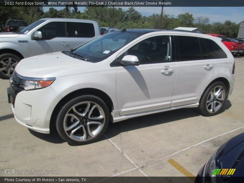 White Platinum Metallic Tri-Coat / Charcoal Black/Silver Smoke Metallic 2012 Ford Edge Sport