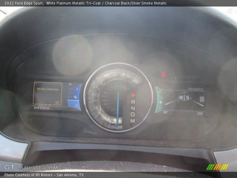 White Platinum Metallic Tri-Coat / Charcoal Black/Silver Smoke Metallic 2012 Ford Edge Sport