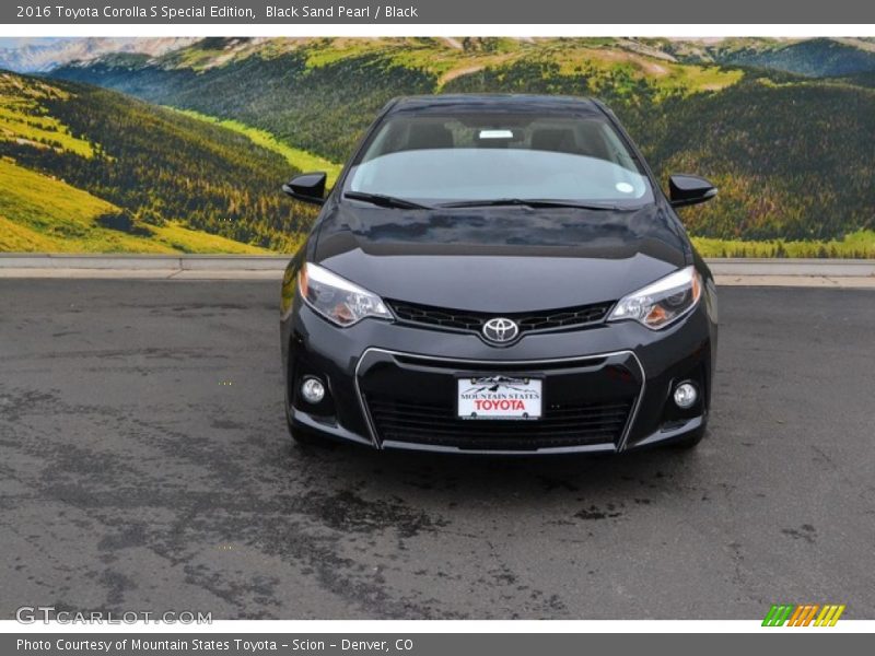 Black Sand Pearl / Black 2016 Toyota Corolla S Special Edition