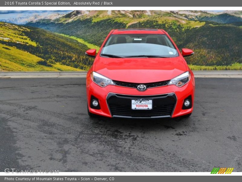 Absolutely Red / Black 2016 Toyota Corolla S Special Edition