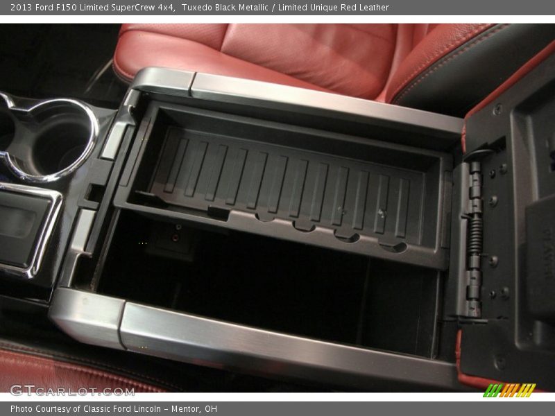 Tuxedo Black Metallic / Limited Unique Red Leather 2013 Ford F150 Limited SuperCrew 4x4