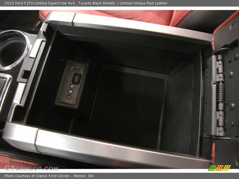 Tuxedo Black Metallic / Limited Unique Red Leather 2013 Ford F150 Limited SuperCrew 4x4