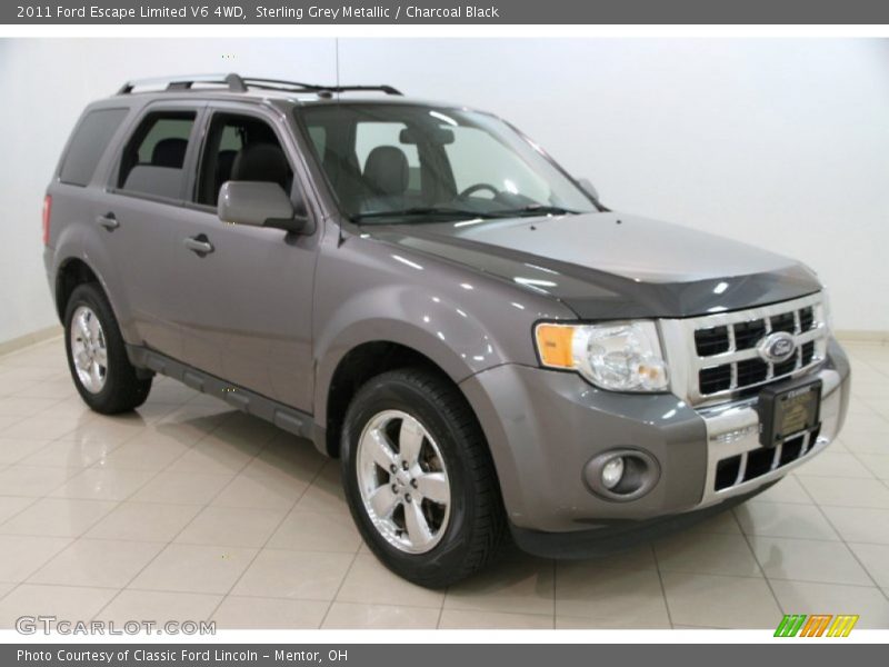 Sterling Grey Metallic / Charcoal Black 2011 Ford Escape Limited V6 4WD