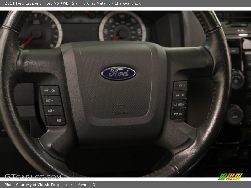 Sterling Grey Metallic / Charcoal Black 2011 Ford Escape Limited V6 4WD