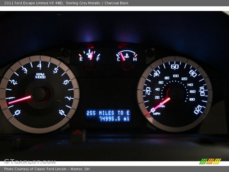 Sterling Grey Metallic / Charcoal Black 2011 Ford Escape Limited V6 4WD