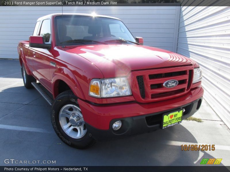 Torch Red / Medium Dark Flint 2011 Ford Ranger Sport SuperCab