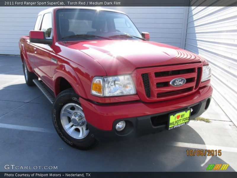 Torch Red / Medium Dark Flint 2011 Ford Ranger Sport SuperCab