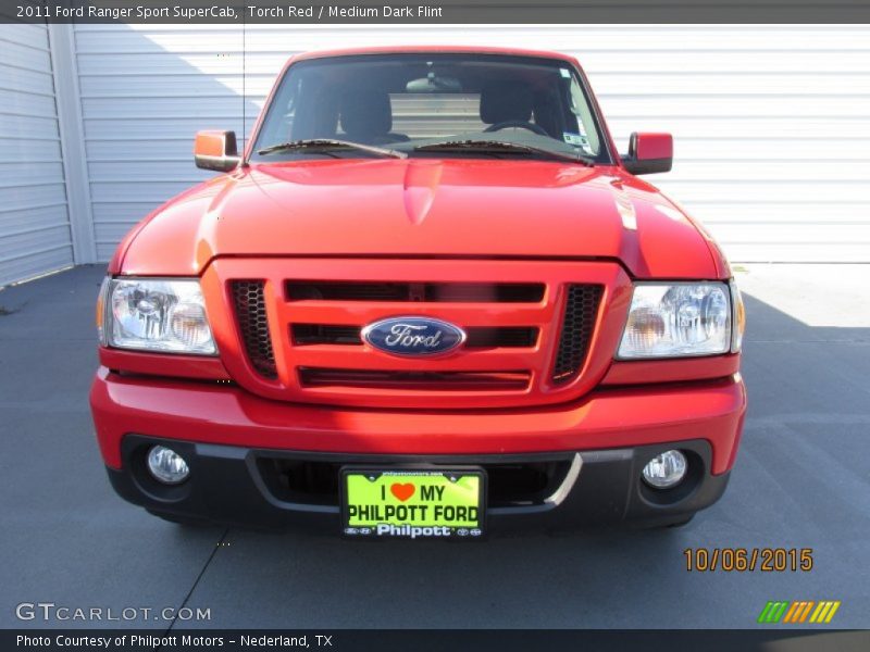 Torch Red / Medium Dark Flint 2011 Ford Ranger Sport SuperCab