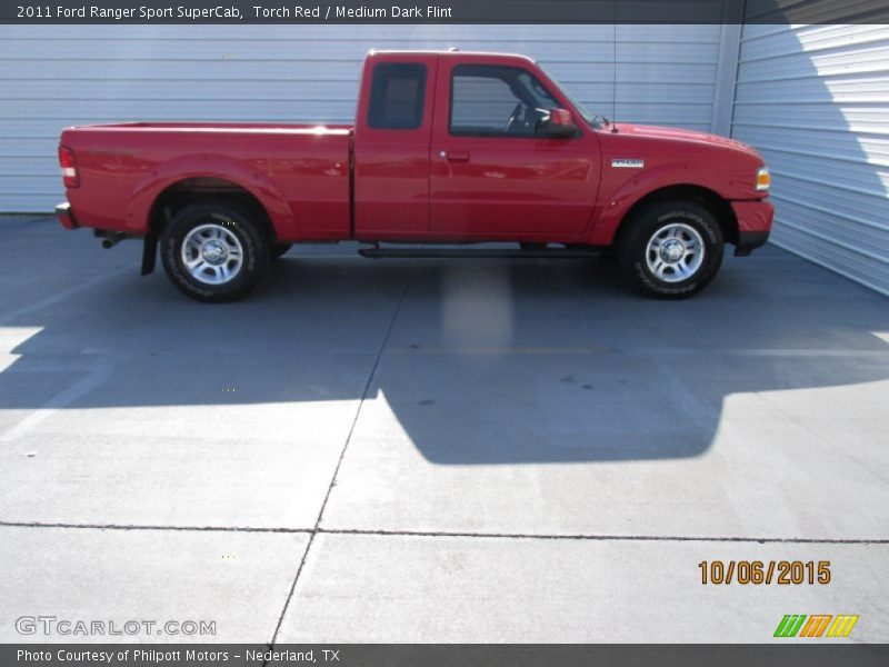 Torch Red / Medium Dark Flint 2011 Ford Ranger Sport SuperCab