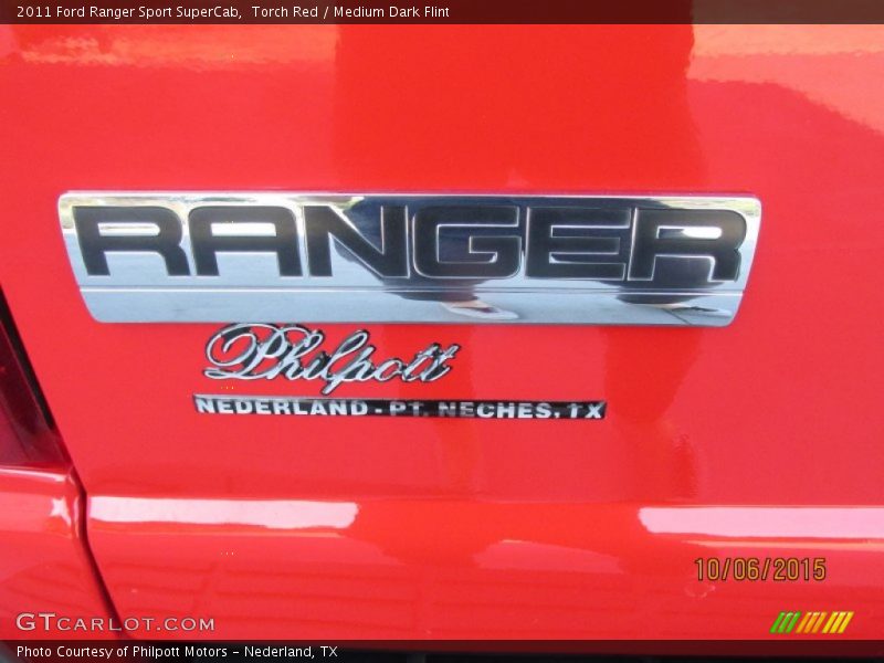 Torch Red / Medium Dark Flint 2011 Ford Ranger Sport SuperCab